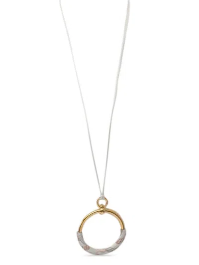 Pre-owned Hermes 2020s Loop Gran Della Cavalleria Necklace In Gold