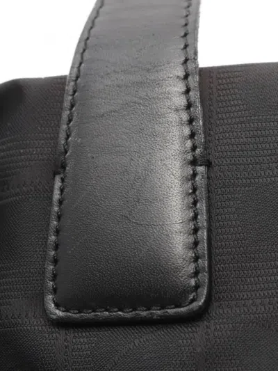 Pre-owned Chanel 2000-2002 Leather Travel Line Tote Bag In Black