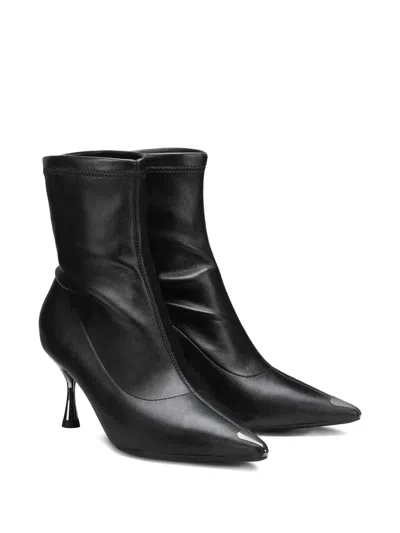 Cult Pointed Toe Heel Boots In Black