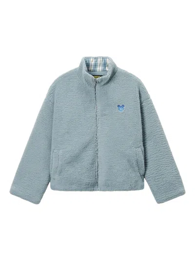 Mini Cream Zip Jacket In Blue