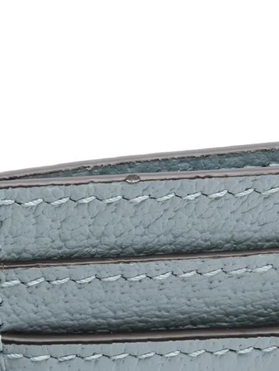 Pre-owned Gucci Gg Supreme Ophidia Card Case In Blue