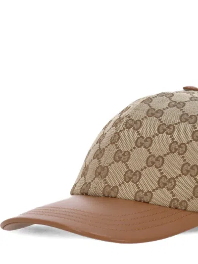 Gucci Gg-pattern Baseball Cap In Brown