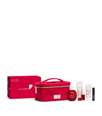 Clarins 70 Years Of Beauty Gift Set In Burgundy