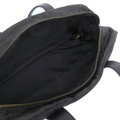 Pre-owned Chanel New Travel Line Black Canvas Boston Bag Handbag ()