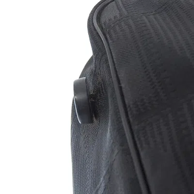 Pre-owned Chanel New Travel Line Black Canvas Boston Bag Handbag ()