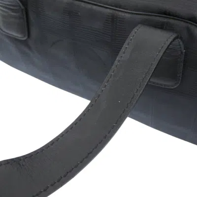 Pre-owned Chanel New Travel Line Black Canvas Boston Bag Handbag ()
