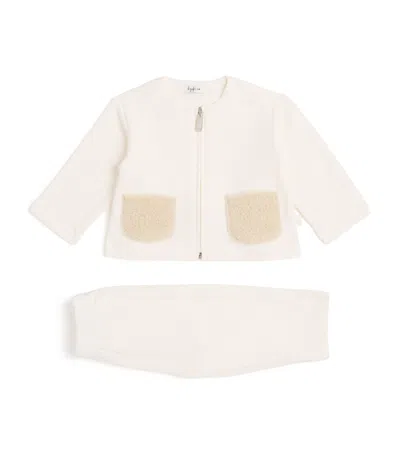 Il Gufo Stretch-cotton Sweatshirt And Trousers Set In White