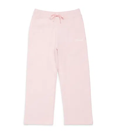 Harrods Fleece-lined Logo Sweatpants In Pink