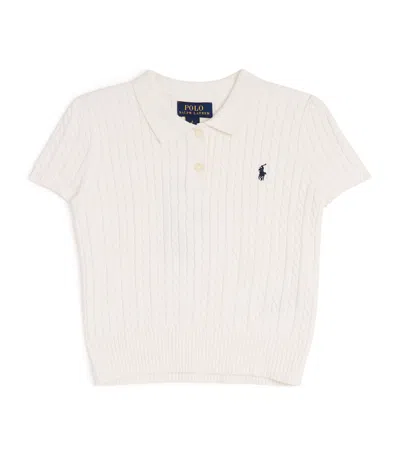 Ralph Lauren Cotton Cable-knit Polo Shirt In White