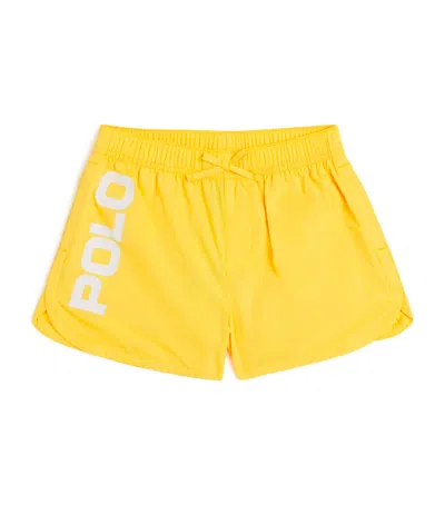 Ralph Lauren Girls Athletic Polo Shorts In Yellow