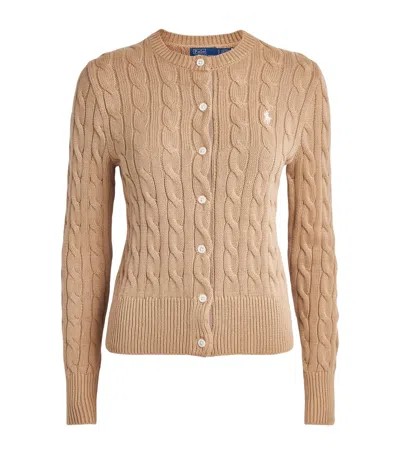 Polo Ralph Lauren Cotton Cable-knit Cardigan In Neutral