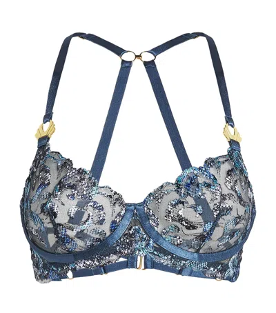 Bordelle Siren Balconette Bra In Blue