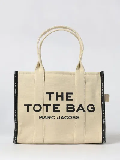 Marc Jacobs Ithe Large Tote Bag N Canvas With Jacquard Logo In Neutral