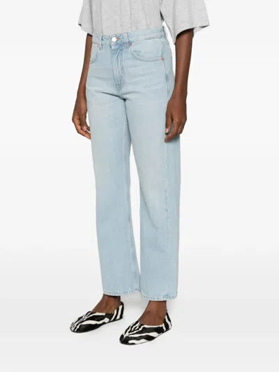 Bite Studios Button-up Straight Jeans In Blue