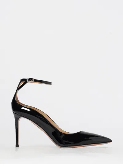 Aquazzura Black Calfskin High Heel Pumps In Black