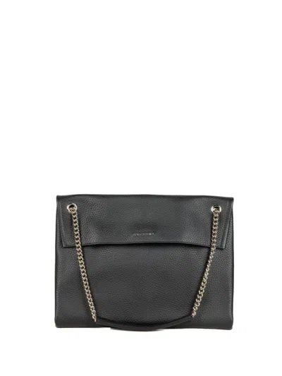 Orciani Chain Strap Shoulder Bag In Black
