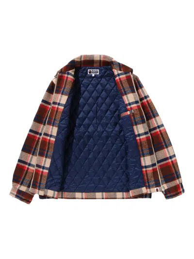 A Bathing Ape Check Pockets Jacket In Multi