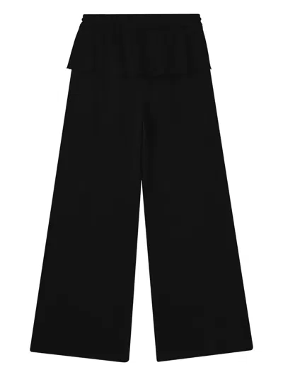 Tout A Coup Elasticated-waistband Track Pants In Black