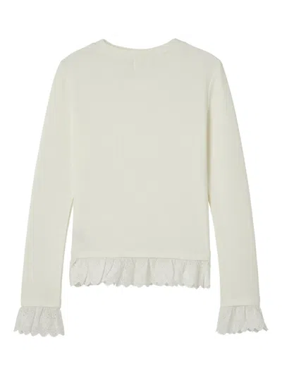 B+ab Ruffled Top In Neutral