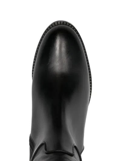 Paola Parisi Leather Knee-high Boots In Black