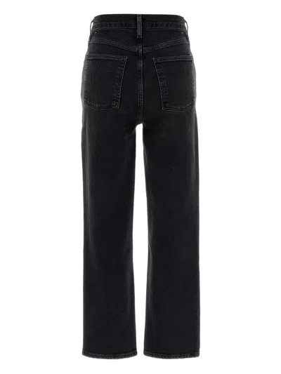 Agolde Low Slung Baggy Jeans In Black