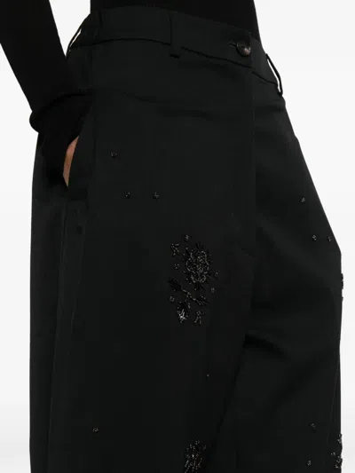 Cordera Beaded-embellishment Trousers In Black