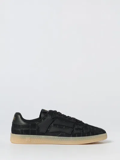 Amiri Crocodile Pattern Low-top Sneakers In Black