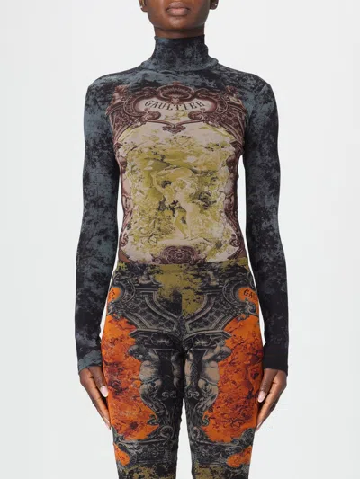 Jean Paul Gaultier Bodysuit  Woman Color Black In Gray