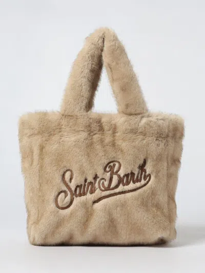 Mc2 Saint Barth 'vanity Mini Soft Fur' Handbag In Brown