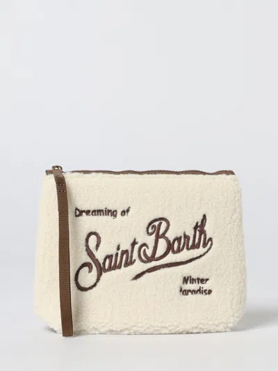 Mc2 Saint Barth "aline Teddy" Clutch Bag In Neutral