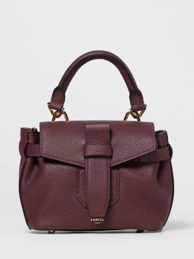 Lancel Leather Top-handle Shoulder Bag In Burgundy