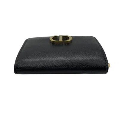 Pre-owned Dior Christian  Black Leather Wallet (tri-fold) ()