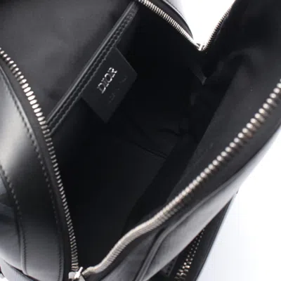 Pre-owned Dior Christian  Black Navy Coated Canvas Leather Fanny Pack Sling Bag () In Multi