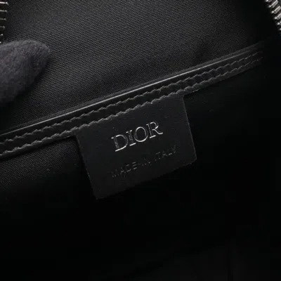Pre-owned Dior Christian  Black Navy Coated Canvas Leather Fanny Pack Sling Bag () In Multi
