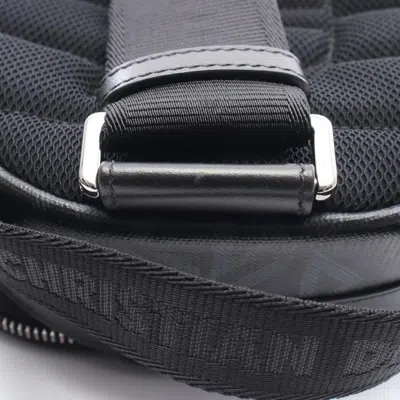 Pre-owned Dior Christian  Black Navy Coated Canvas Leather Fanny Pack Sling Bag () In Multi