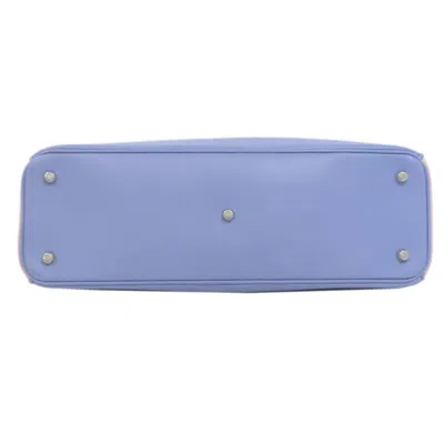 Pre-owned Dior Christian  Light Blue Red Color Leather Tote Bag ()