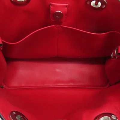 Pre-owned Dior Christian  Light Blue Red Color Leather Tote Bag ()