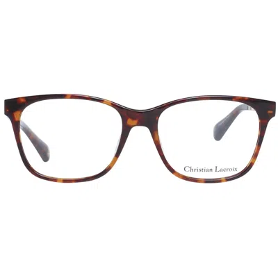 Christian Lacroix Brown Acetate Glasses Women's (frames) In Brown