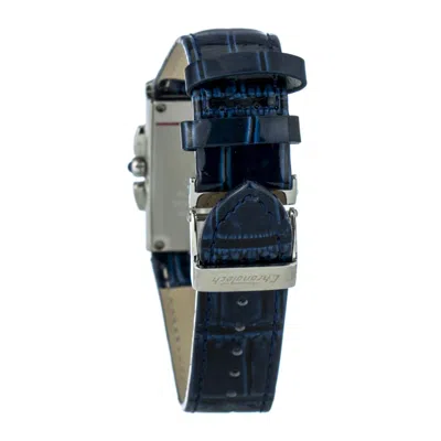 Chronotech Blue Leather Watch In Blue