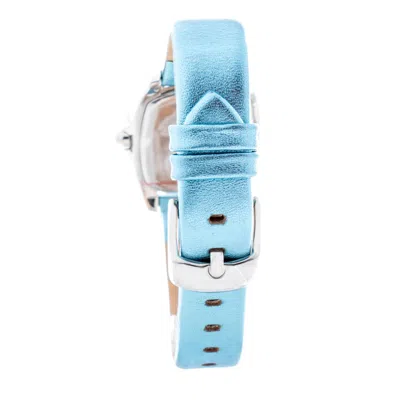 Chronotech Blue Leather Watch In Blue