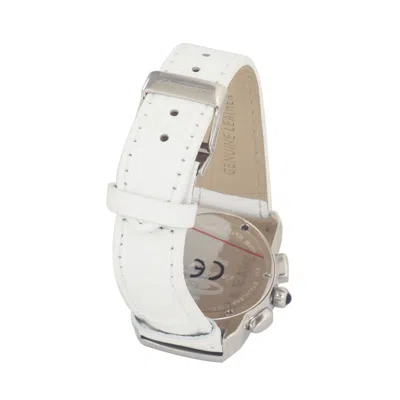 Chronotech White Leather Dress Women's Watch In White