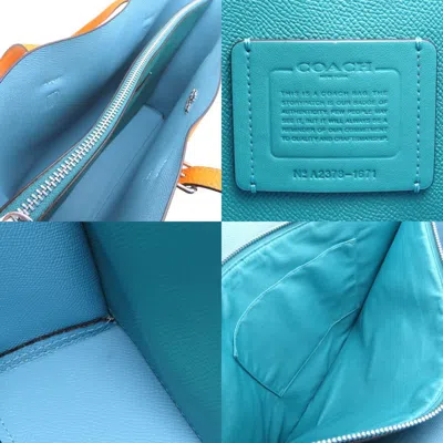 Pre-owned Coach Blue Orange Leather Tote Bag ()
