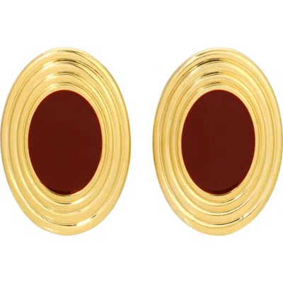 Heaven Mayhem Rowan Oval Stud Earrings In Multi