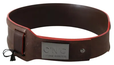 Costume National Dark Brown Genuine Leather Women's Belt In Brown