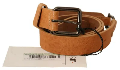 Costume National Light Brown Buckle Waist Women's Belt In Brown
