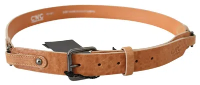 Costume National Light Brown Genuine Leather Women's Belt In Brown