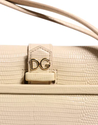 Pre-owned Dolce & Gabbana Beige Leather Ingrid Top Handle Shoulder Women's Bag () In Sand