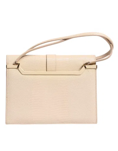 Pre-owned Dolce & Gabbana Beige Leather Ingrid Top Handle Shoulder Women's Bag () In Sand