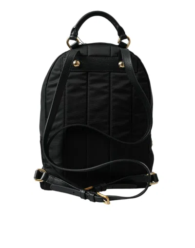 Dolce & Gabbana Black #dgfamily Embellished Backpack Vulcano Women's Bag In Black
