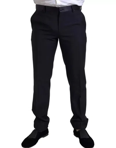 Pre-owned Dolce & Gabbana Black 3 Piece Single Breasted Martini Men's Suit ()